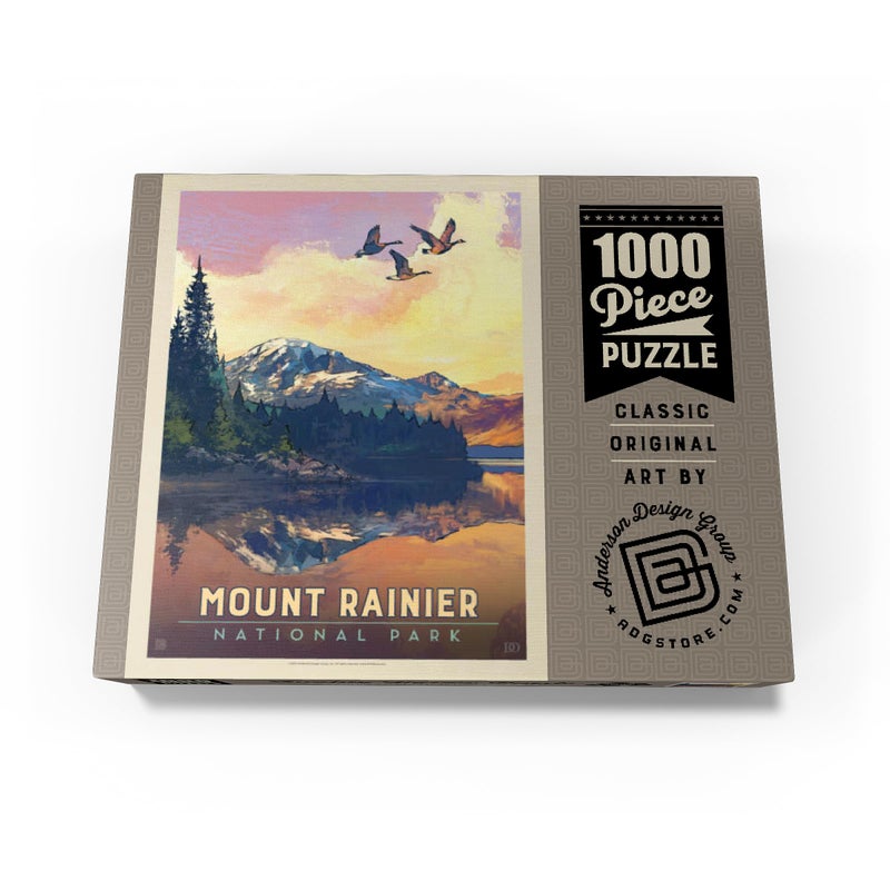 MyPuzzle.com MyPuzzle Mount Rainier National Park: Daybreak  Vintage Poster - Premium 1000 Piece Jigsaw Puzzle for Adults - Image 4